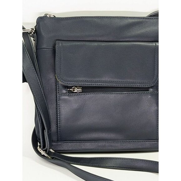 Giani Bernini Venice Women's Nappa Crossbody in Dark Navy (MSRP $100) - Picture 4 of 9